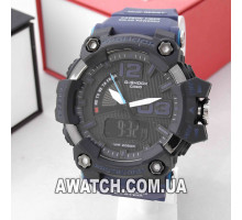 Мужские кварцевые наручные часы G-Shock M296 / Касио на каучуковом ремешке синего цвета