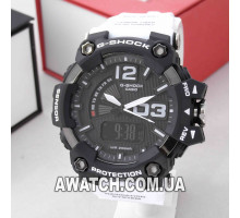 Мужские кварцевые наручные часы G-Shock M296 / Касио на каучуковом ремешке белого цвета