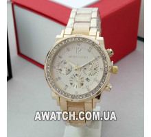 Женские кварцевые наручные часы Michael Kors MK-075 / Майкл Корс на металлическом браслете золотого цвета