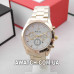 Мужские кварцевые наручные часы Rolex T169 / Ролекс на металлическом браслете золотого цвета