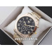 Мужские кварцевые наручные часы Emporio Armani T166 / Емпорио Армани на металлическом браслете золотого цвета