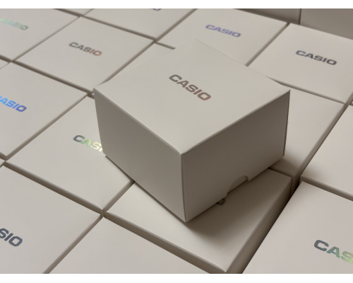 Біла коробка Casio 85х85х55мм самозбірна з подушечкою для годинників та браслетів Біла коробка Casio 85х85х55мм самозбірна з подушечкою для годинників та браслетів