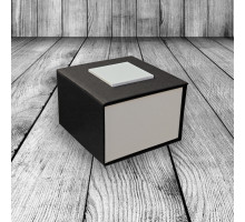 Чорна подарункова картонна коробочка для наручного годинника