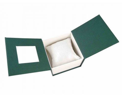 Зелена подарункова картонна коробочка для наручного годинника